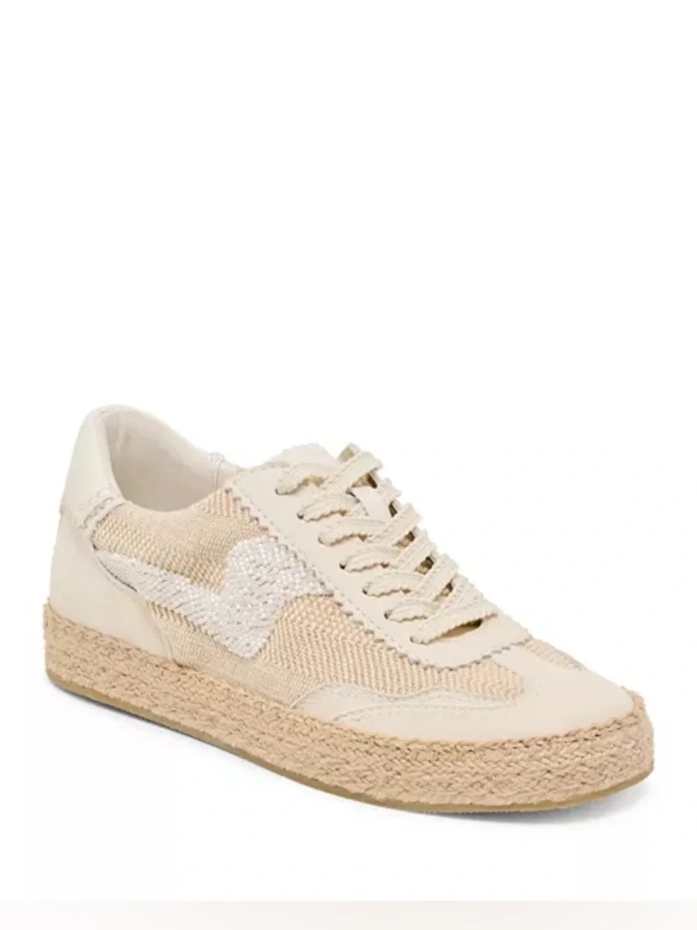 Dolce Vita Notice Beaded Lace-Up Low-Profile Espadrille Sneakers